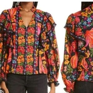 Farm Rio Floral Multicolor Women's Top